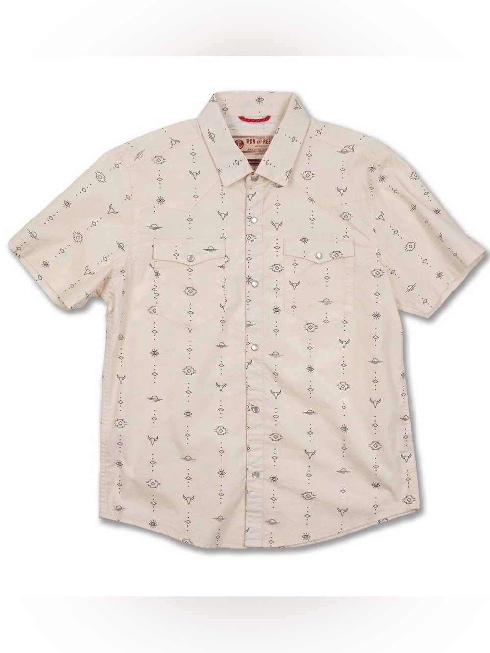 Iron and Resin NWT Bull Snap Shirt mens large